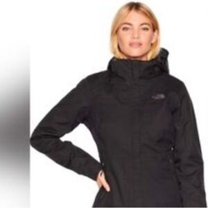 The North Face Women Sz S Hyvent Jacket Black Hooded
